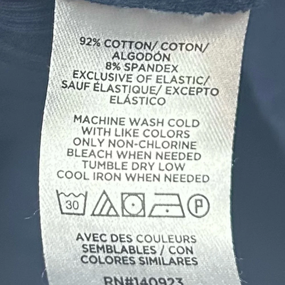 Loft XL Ribbed Navy Ruffle Neck Top - Picture 5 of 5